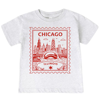 Chicago Illinois Kids Vintage Postage Stamp T-Shirt