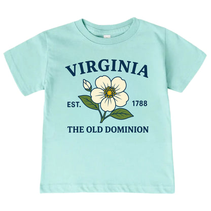 Virginia Dogwood Floral Kids T-Shirt