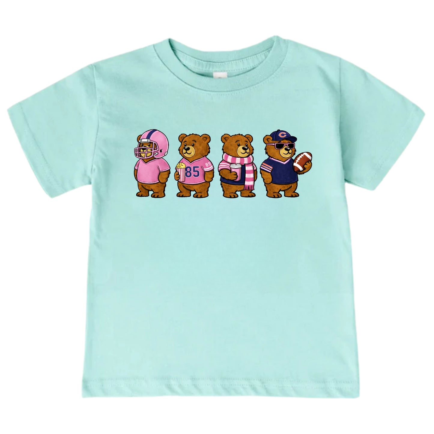 Pink Chicago Football Bear Baby Onesie ®