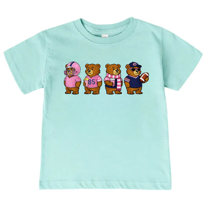 Pink Chicago Football Bear Baby Onesie ®
