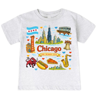 Chicago The Windy City Kids T-Shirt