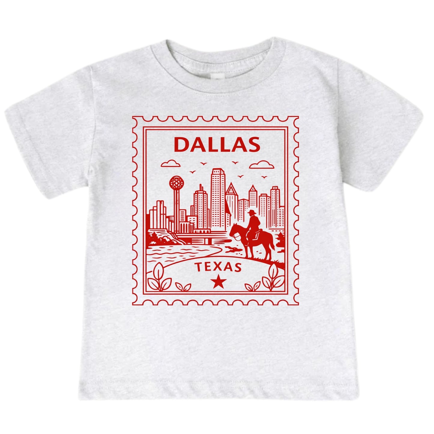 Dallas Texas Kids Vintage Postage Stamp T-Shirt