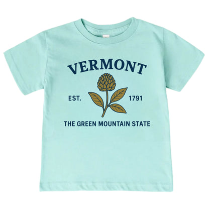 Vermont Red Clover Floral Kids T-Shirt