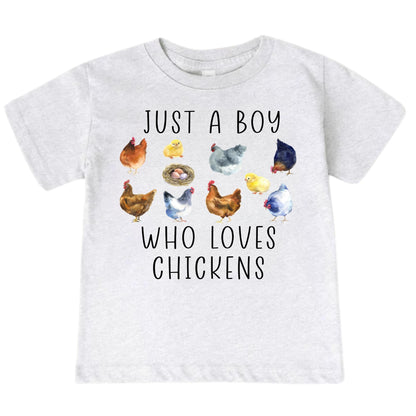 Just A Boy Who Loves Chickens Shirt