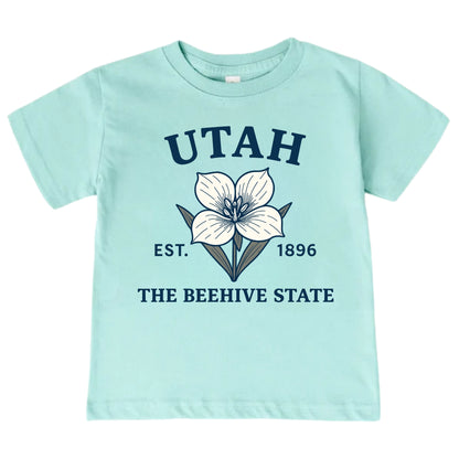 Utah Sego Lily Floral Kids T-Shirt