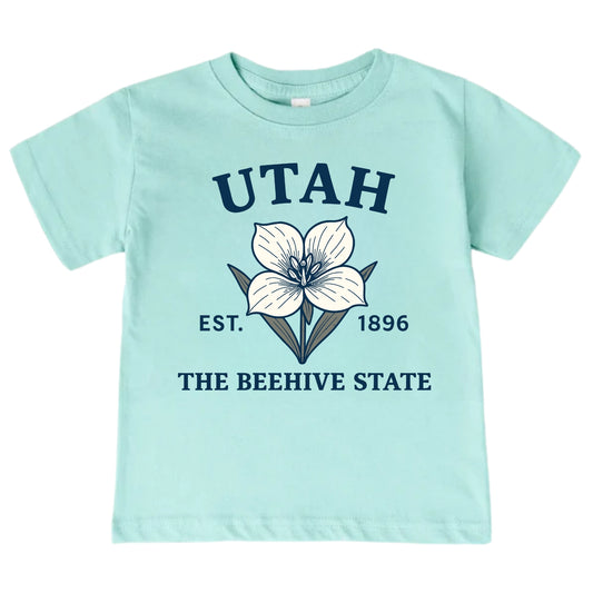 Utah Sego Lily Floral Kids T-Shirt