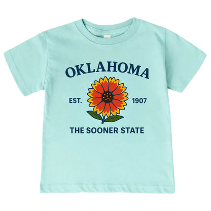 Oklahoma Indian Blanket Floral Kids T-Shirt