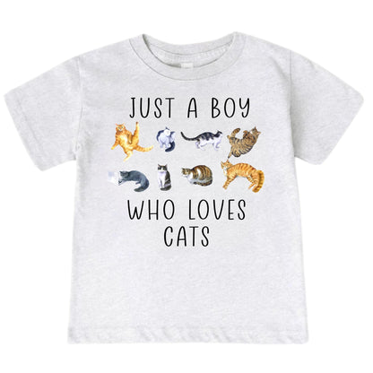 Just A Boy Who Loves Cats Shirt