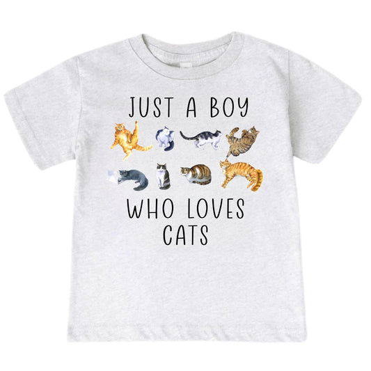 Just A Boy Who Loves Cats Shirt
