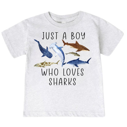Just A Boy Who Loves Sharks Shirt