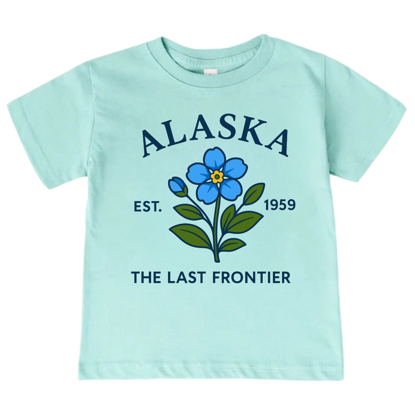 Alaska Forget-Me-Not Flower Kids T-Shirt