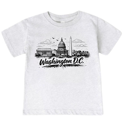 Washington DC Kids Skyline T-Shirt - City Souvenir Toddler Tee