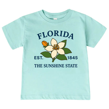 Florida Orange Blossom Flower Kids T-Shirt