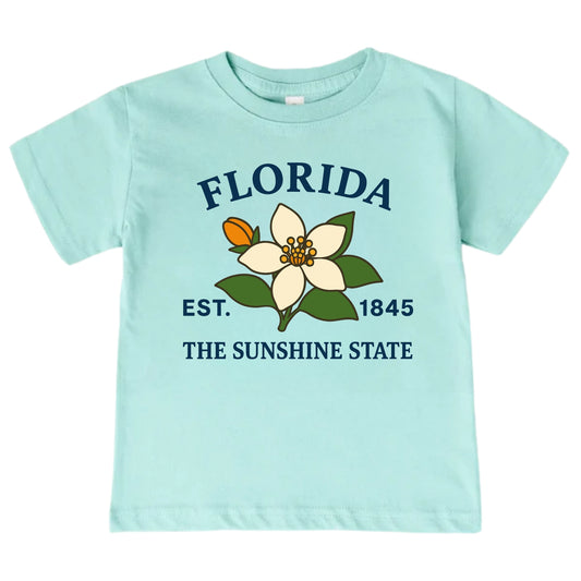 Florida Orange Blossom Flower Kids T-Shirt
