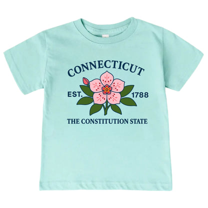 Connecticut Mountain Laurel Floral Kids T-Shirt