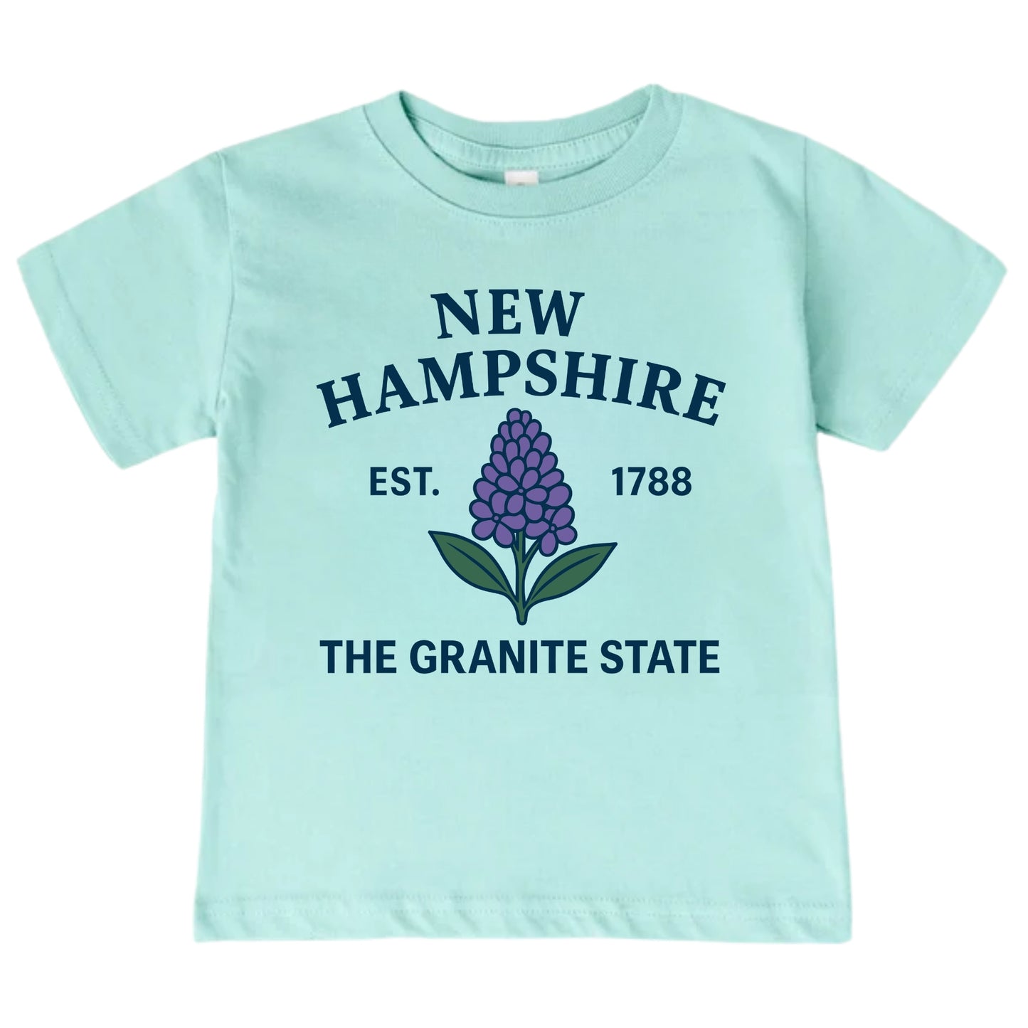 New Hampshire Purple Lilac Floral Kids T-Shirt