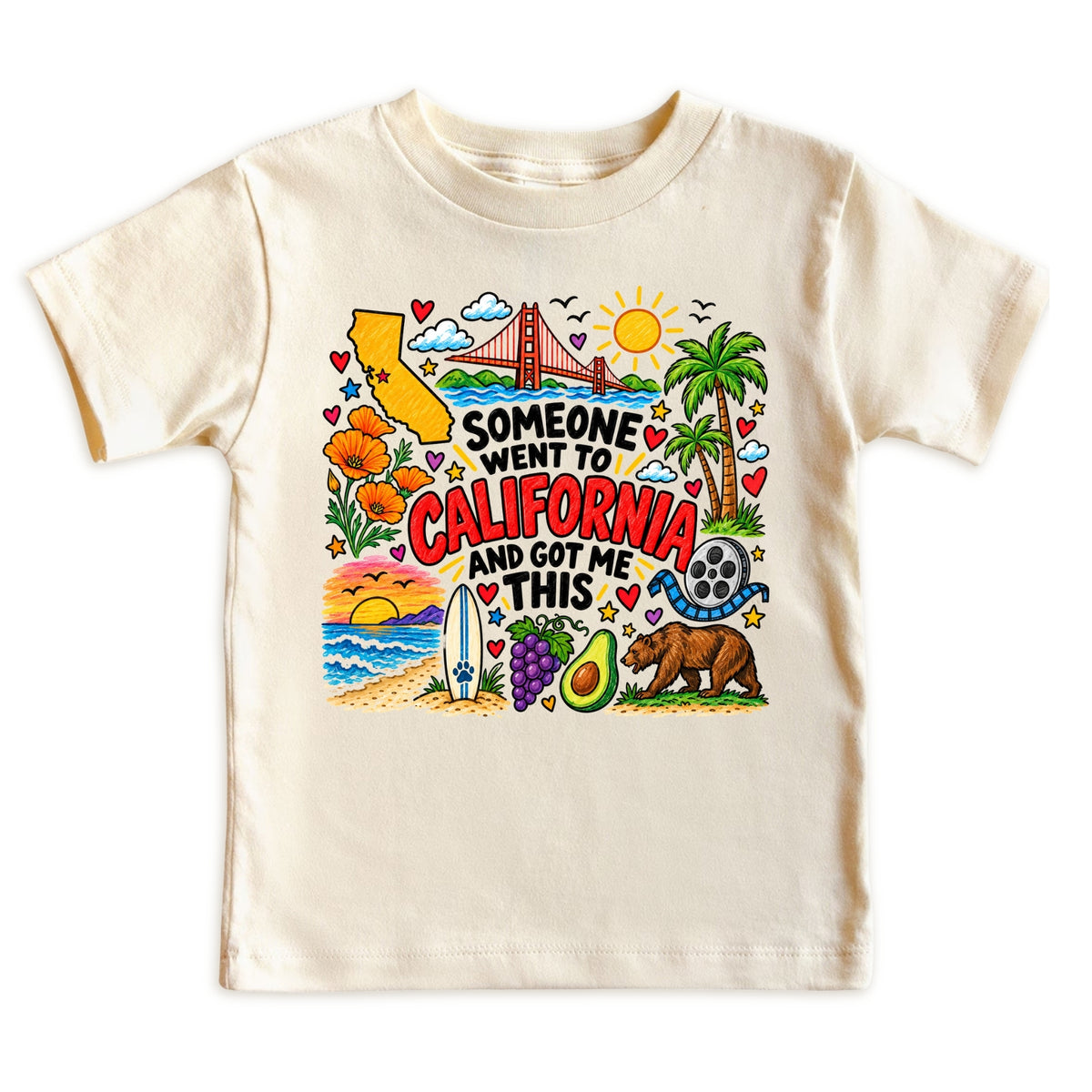 California Gift Tee for Boys Girls