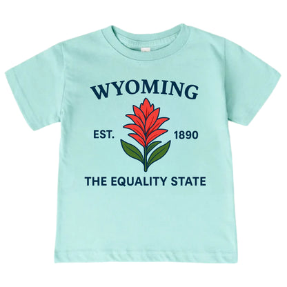 Wyoming Indian Paintbrush Floral Kids T-Shirt