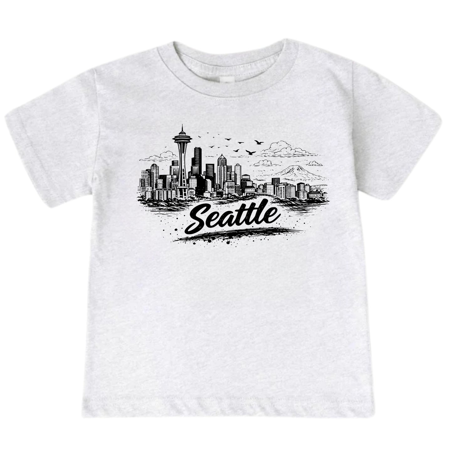 Seattle Kids Skyline T-Shirt - City Souvenir Toddler Tee
