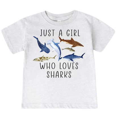 Just A Girl Who Loves Sharks Shirt