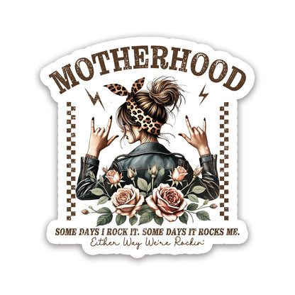 Rockin Motherhood Vintage Style Vinyl Sticker