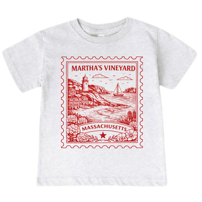 Martha's Vineyard Massachusetts Kids Vintage Postage Stamp T-Shirt