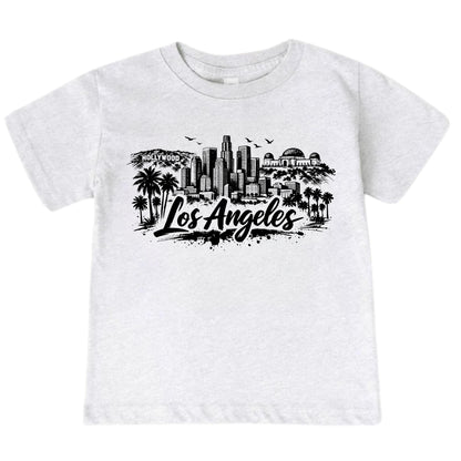 Los Angeles Kids Skyline T-Shirt - City Souvenir Toddler Tee