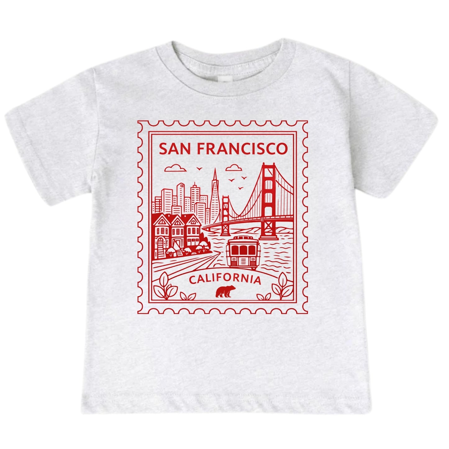 San Francisco California Kids Vintage Postage Stamp T-Shirt