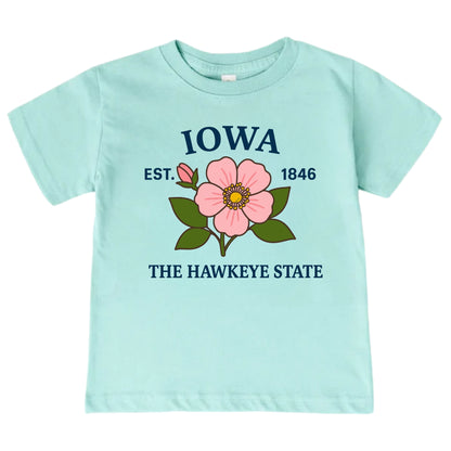 Iowa Wild Prairie Rose Kids T-Shirt