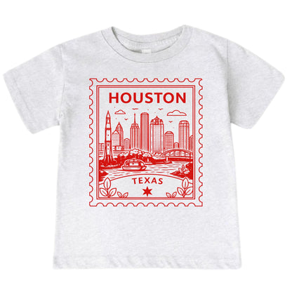 Houston Texas Kids Vintage Postage Stamp T-Shirt