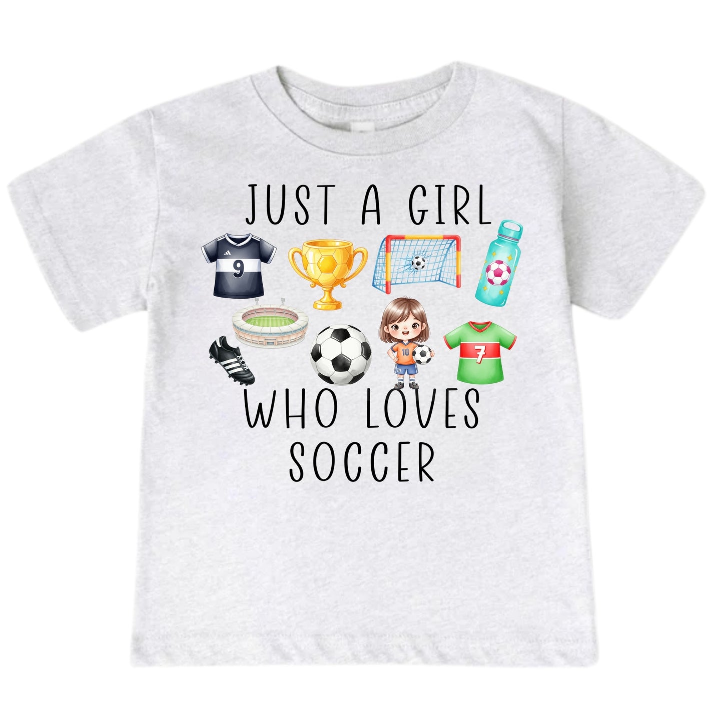 Just A Girl Who Loves Soccer Kids T-Shirt