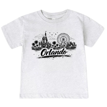 Orlando Kids Skyline T-Shirt - City Souvenir Toddler Tee