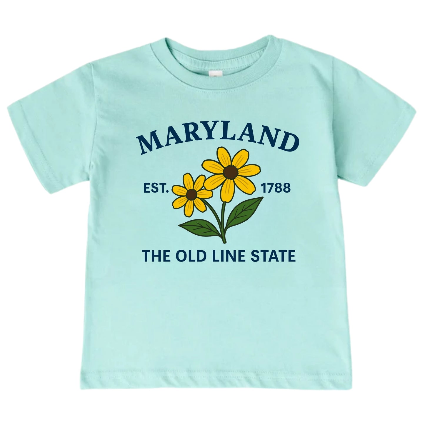 Maryland Black-Eyed Susan Floral Kids T-Shirt
