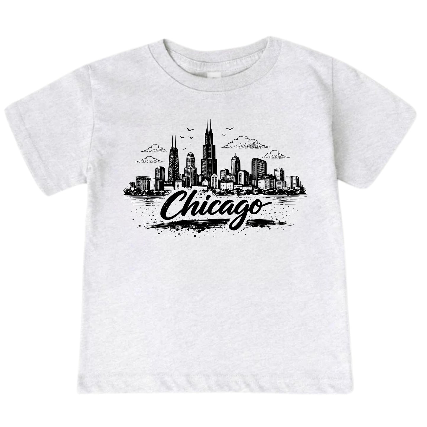 Chicago Kids Skyline T-Shirt - City Souvenir Toddler Tee