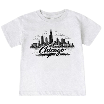 Chicago Kids Skyline T-Shirt - City Souvenir Toddler Tee