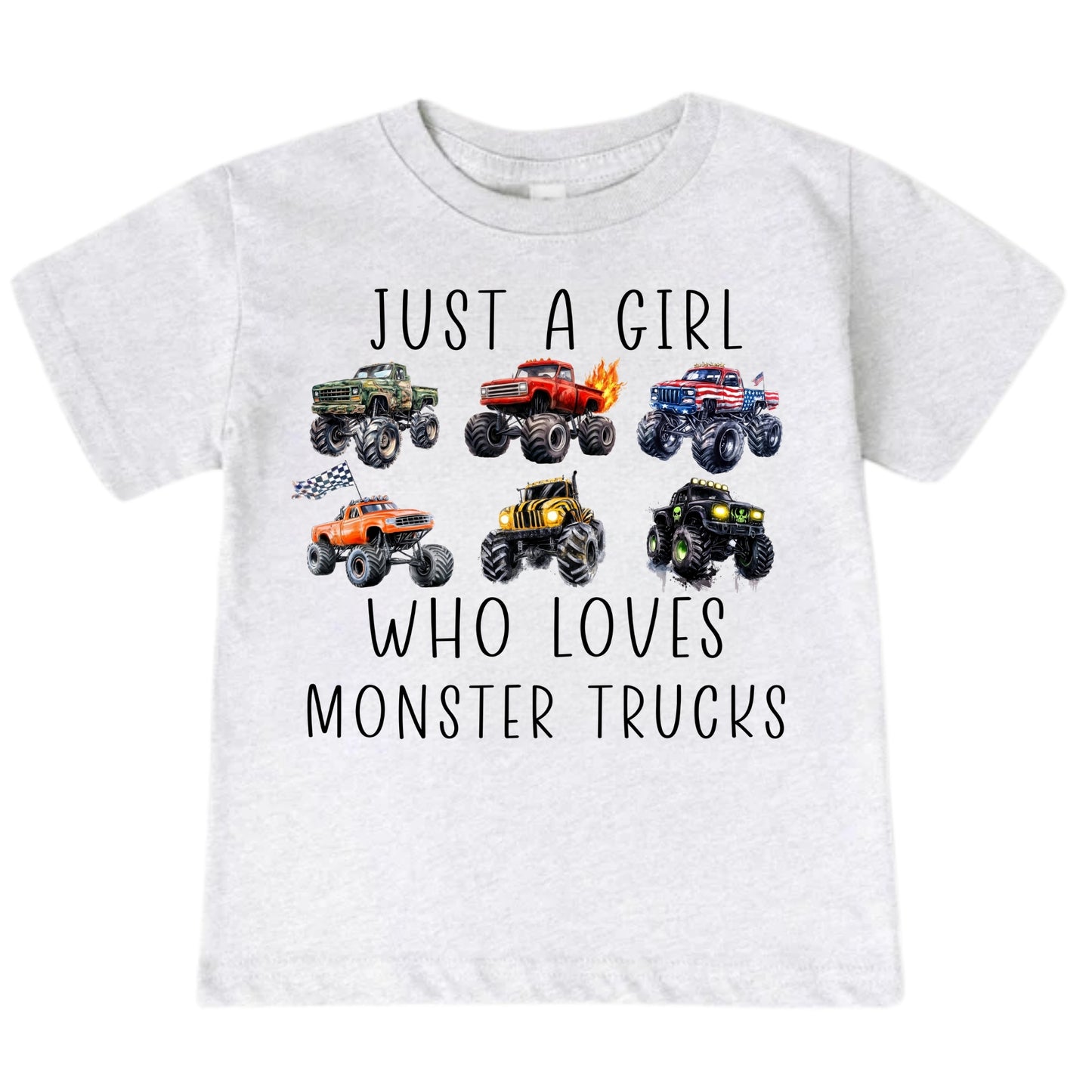 Just A Girl Who Loves Monster Trucks Shirt