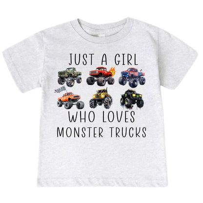 Just A Girl Who Loves Monster Trucks Shirt