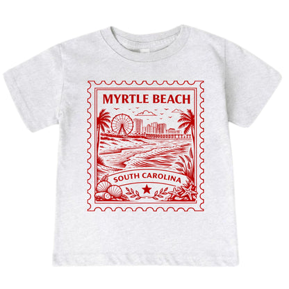 Myrtle Beach South Carolina Kids Vintage Postage Stamp T-Shirt