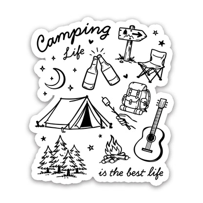 Camping Life Is The Best Life Vinyl Sticker