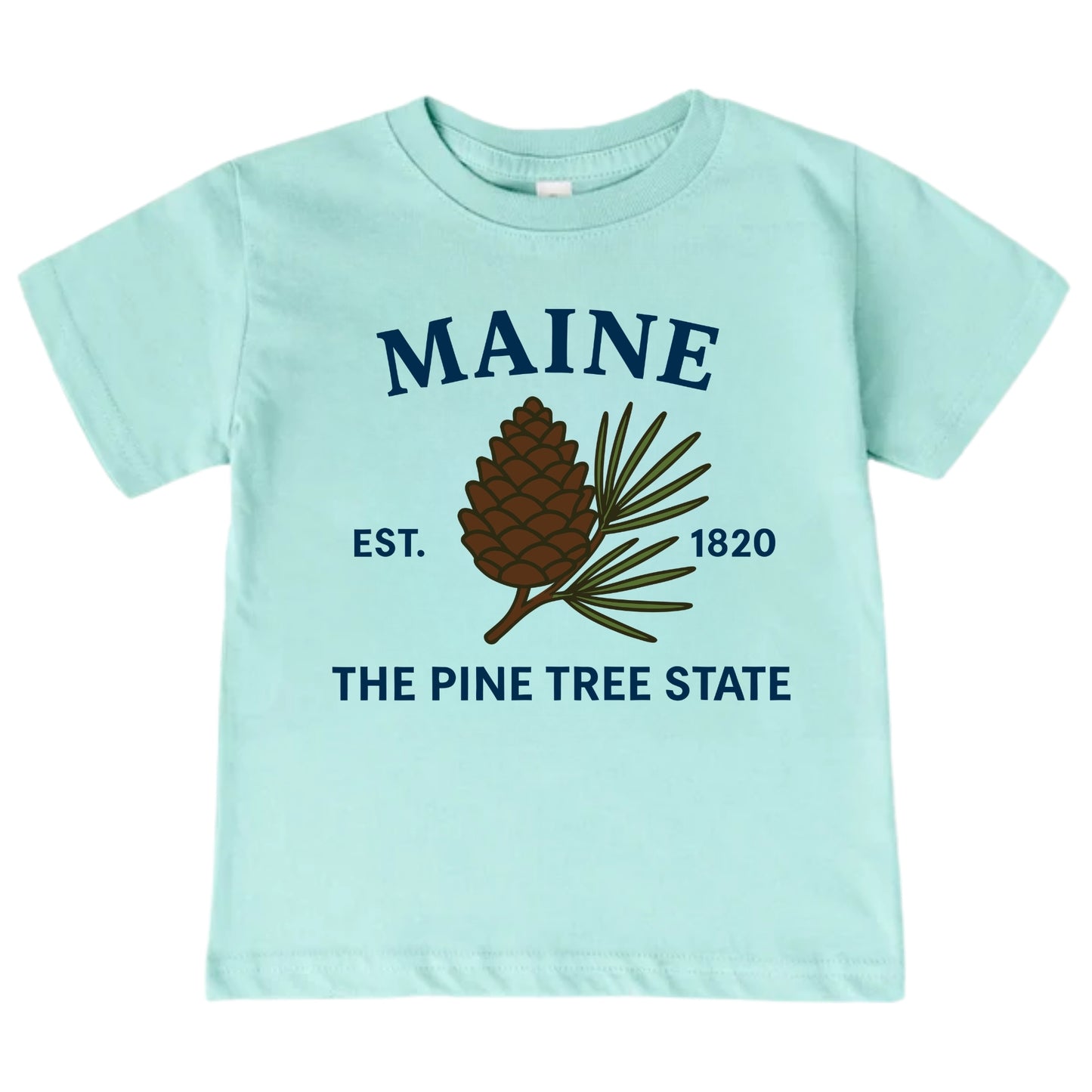 Maine White Pine Cone Kids T-Shirt