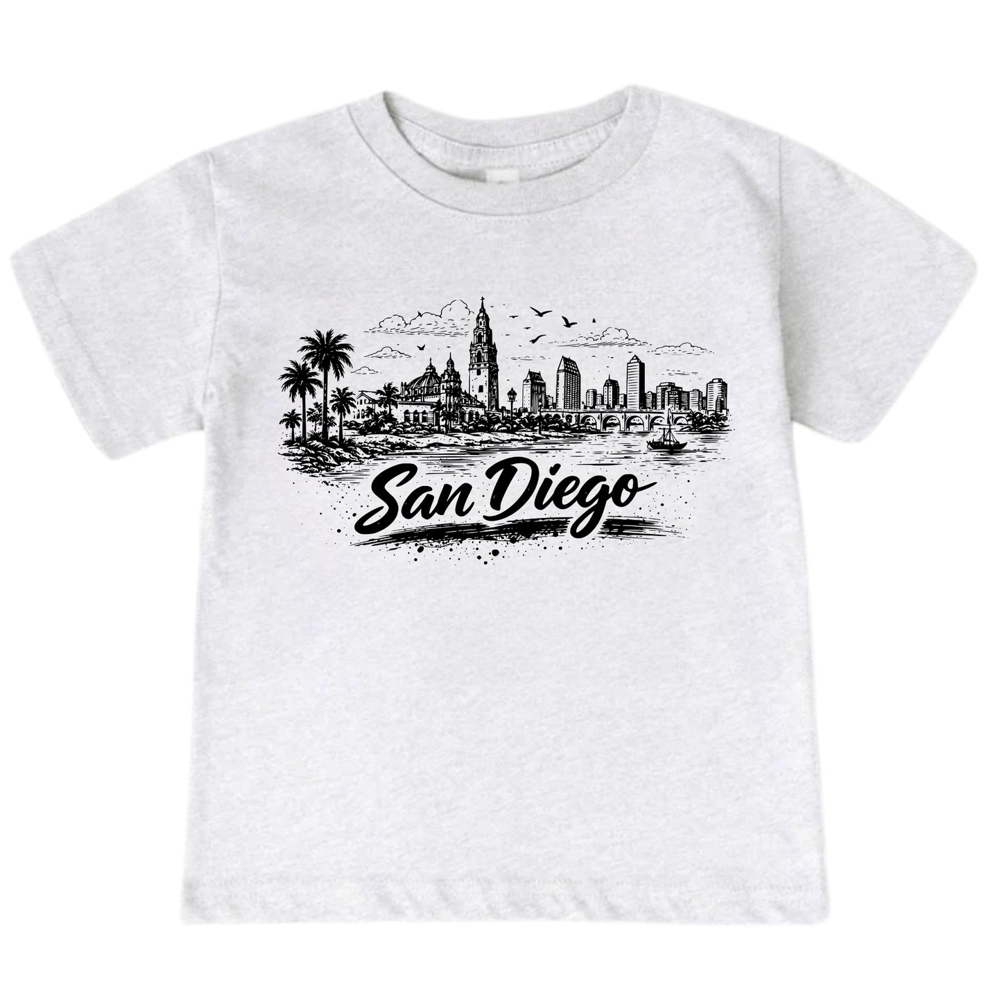 San Diego Kids Skyline T-Shirt - City Souvenir Toddler Tee