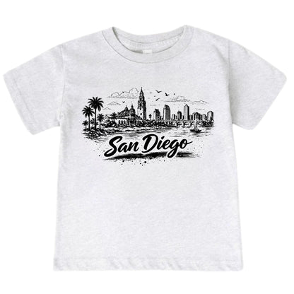 San Diego Kids Skyline T-Shirt - City Souvenir Toddler Tee