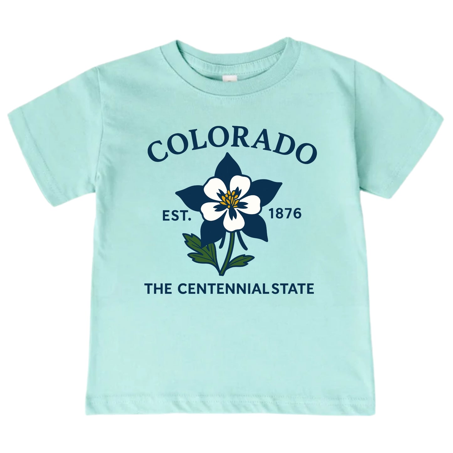 Colorado Rocky Mountain Columbine Kids T-Shirt