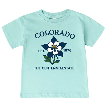 Colorado Rocky Mountain Columbine Kids T-Shirt