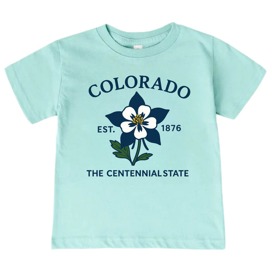 Colorado Rocky Mountain Columbine Kids T-Shirt