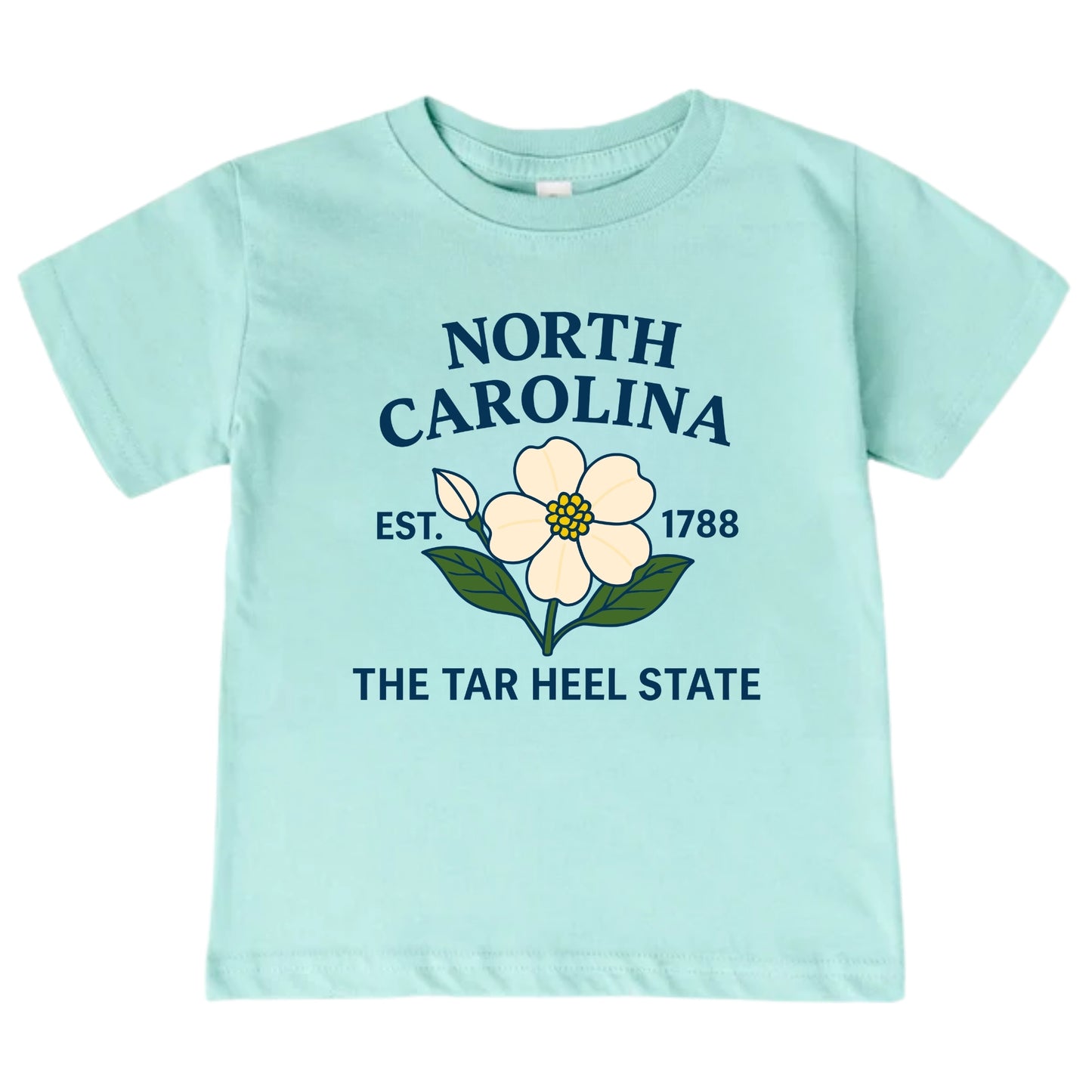 North Carolina Dogwood Floral Kids T-Shirt