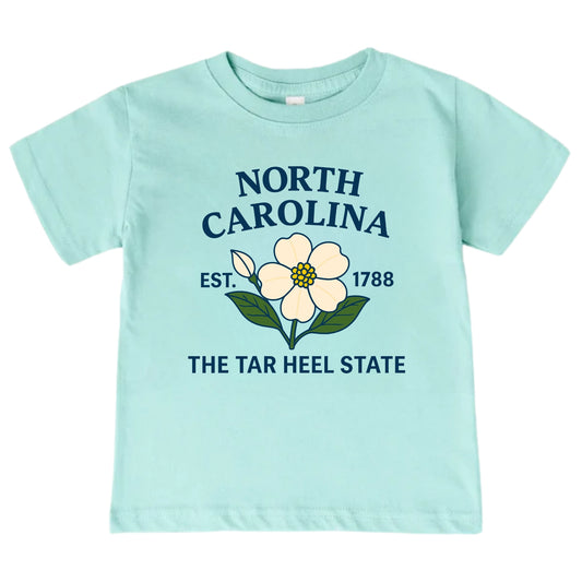 North Carolina Dogwood Floral Kids T-Shirt