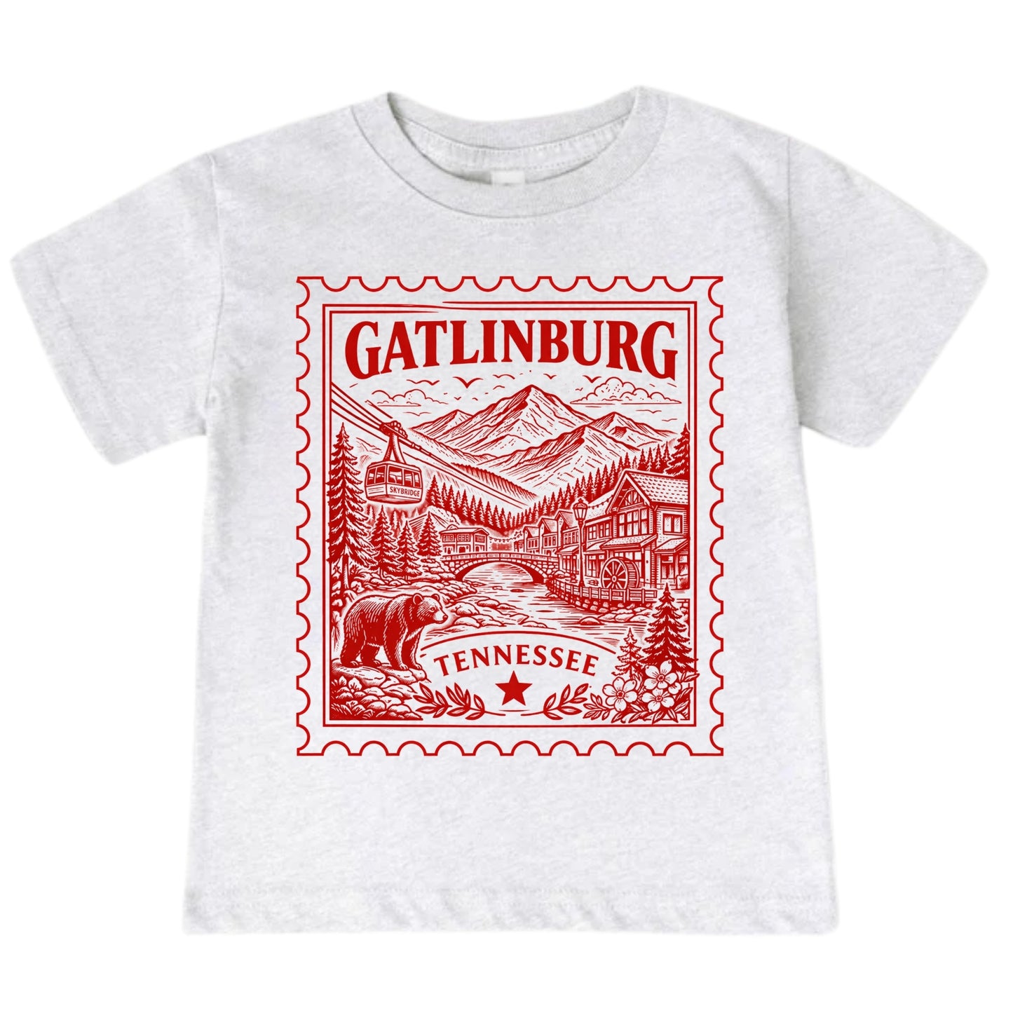 Gatlinburg Tennessee Kids Vintage Postage Stamp T-Shirt