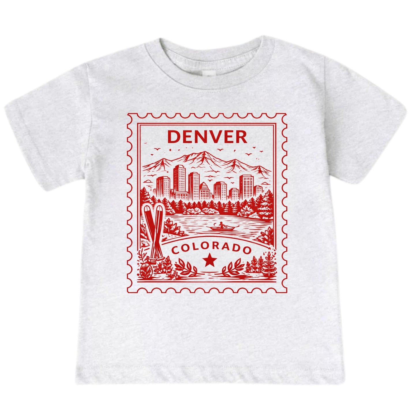Denver Colorado Kids Vintage Postage Stamp T-Shirt