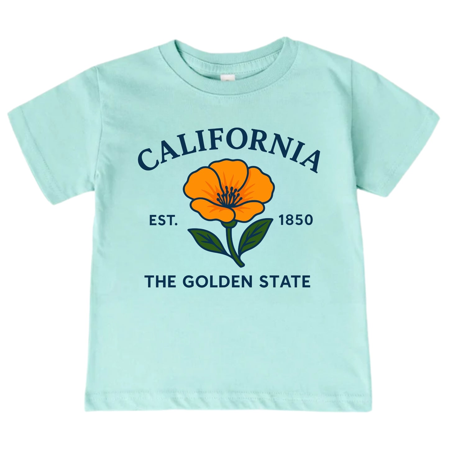 California Golden Poppy Flower Kids T-Shirt